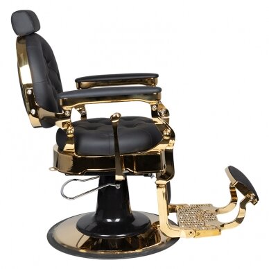 Professional barbers and beauty salons haircut chair GABBIANO CLAUDIUS GOLD, black color 2