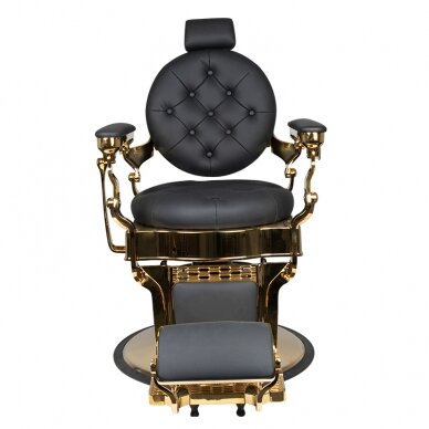 Professional barbers and beauty salons haircut chair GABBIANO CLAUDIUS GOLD, black color 5