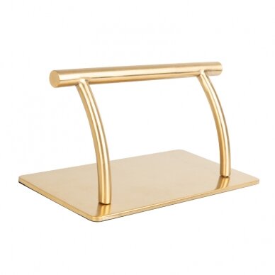 Hairdressing footstool for supporting the clients feet AL403 GOLD, golden color