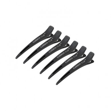 Hair clips CARBON E-15 11,5cm, 6 pcs.