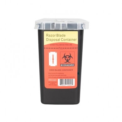 Medical waste collection container black 1 Ltr