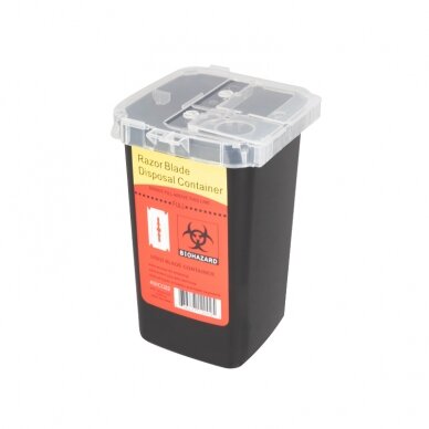 Medical waste collection container black 1 Ltr 1