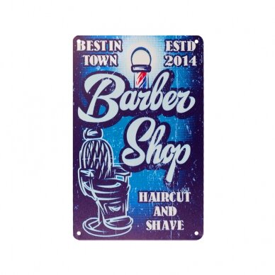 Aluminum plate BARBER for interior B075