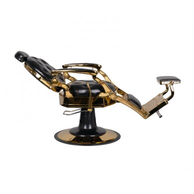 Professional barber chair for beauty salons GABBIANO TITO GOLD, black color  2