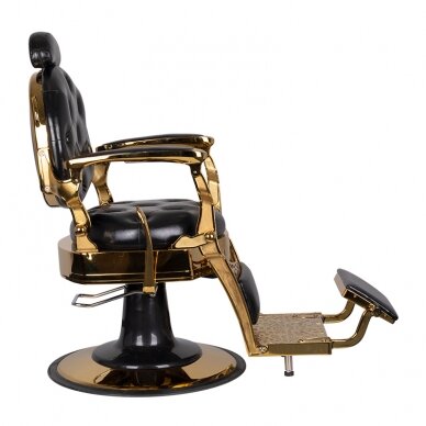 Professional barber chair for beauty salons GABBIANO TITO GOLD, black color  4