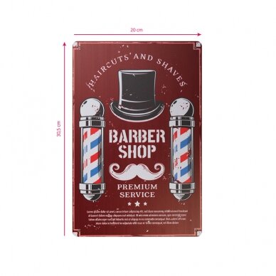 Dekoratyvinė lentelė grožio salonams ir barberių kirpykloms BARBER B030 1