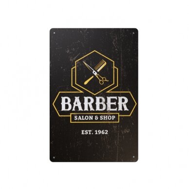 Dekoratyvinė lentelė grožio salonams ir barberių kirpykloms BARBER B035