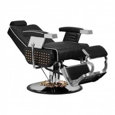 Professional barber chair for hairdressers and beauty salons GABBIANO LIVIO, black color 6