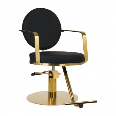 Professional hairdressing chair GABBIANO ARRAS GOLD BLACK