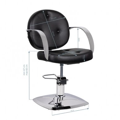 Professional hairdressing chair GABBIANO ASTI, black color 6