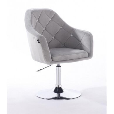 Beauty salons and beauticians stool HR830, gray velour