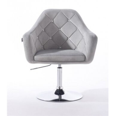 Beauty salons and beauticians stool HR830, gray velour 1