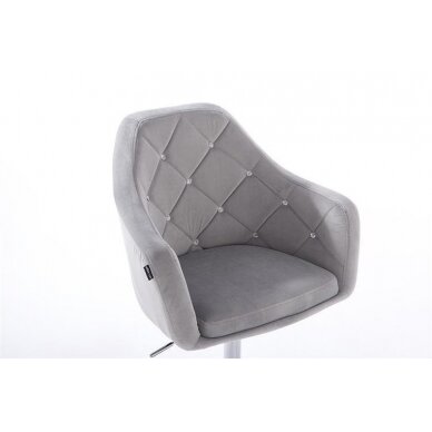 Beauty salons and beauticians stool HR830, gray velour 3