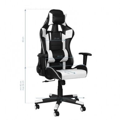 Office and computer gaming chair PREMIUM 916, black - white 7