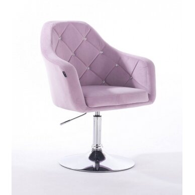 Beauty salons and beauticians stool HR830, lilac velour