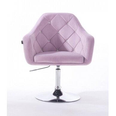 Beauty salons and beauticians stool HR830, lilac velour 1