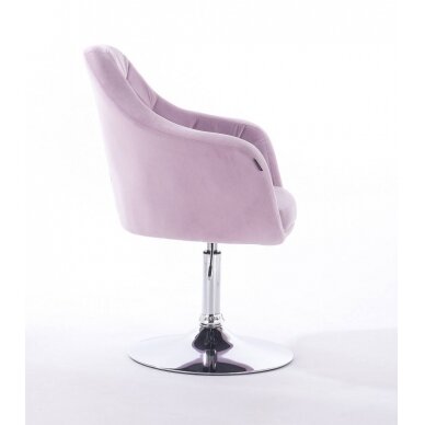 Beauty salons and beauticians stool HR830, lilac velour 2