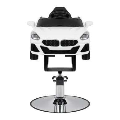 Professional children's chair for hairdressers BMW car, white color 5