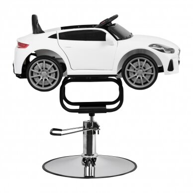 Professional children's chair for hairdressers BMW car, white color 6