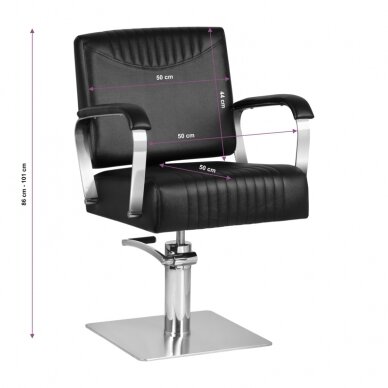 Professional hairdressing chair GABBIANO ORLEAN, black color 4