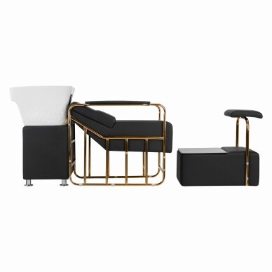 Professional hairdresser sink for beauty salons GABBIANO MAYKA GOLD, black color 8