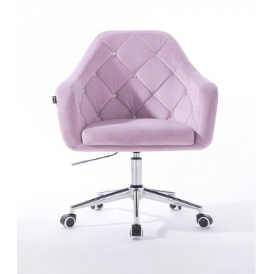 Beauty salons and beauticians stool HR830CK, lilac velour 1