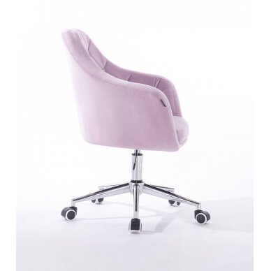 Beauty salons and beauticians stool HR830CK, lilac velour 2