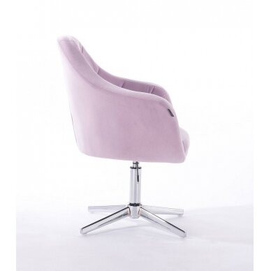 Beauty salons and beauticians stool HR830CROSS, lilac velour 1