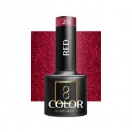 OCHO NAILS long-lasting hybrid nail polish for manicure RED 211, 5 g.