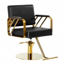 GABBIANO professional hairdressing chair GENUA, black and gold color