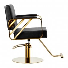 GABBIANO professional hairdressing chair GENUA, black and gold color