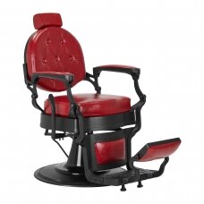 Professional barber chair for hairdressers and beauty salons GABBIANO PRESIDENT, red color