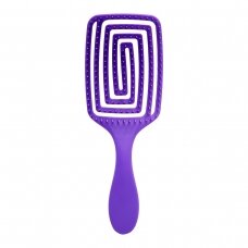 Flexible hair brush O-327, purple color