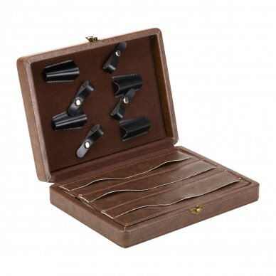 Hairdressers and barbers suitcase for storing tools P161, brown color 1