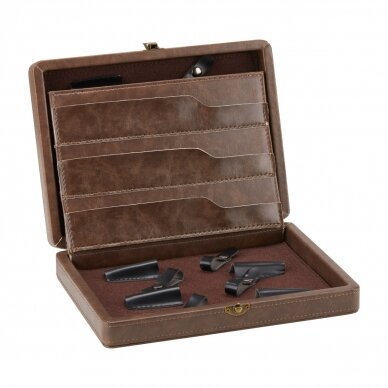 Hairdressers and barbers suitcase for storing tools P161, brown color 3