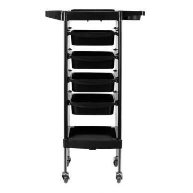 Professional hairdressers trolley GABBIANO X11-9 GRAPHICS, black color 2