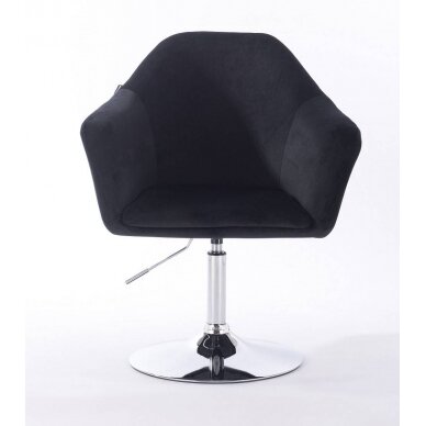 Beauty salons and beauticians stool HR547N, black velour 2