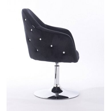 Beauty salons and beauticians stool HR547N, black velour 1