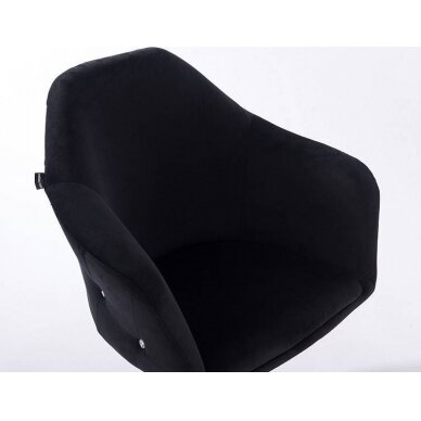 Beauty salons and beauticians stool HR547N, black velour 3