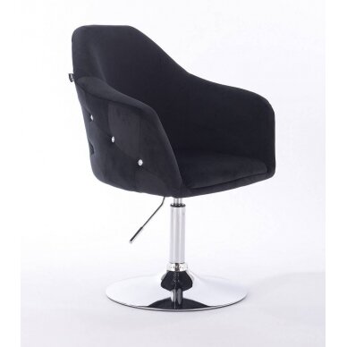 Beauty salons and beauticians stool HR547N, black velour