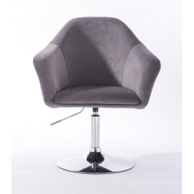 Beauty salons and beauticians stool HR547N, graphite velour 1