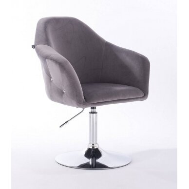 Beauty salons and beauticians stool HR547N, graphite velour