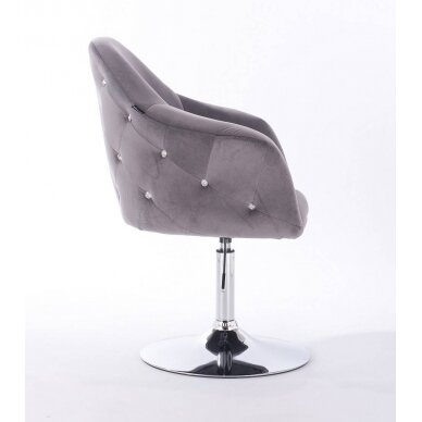 Beauty salons and beauticians stool HR547N, graphite velour 2