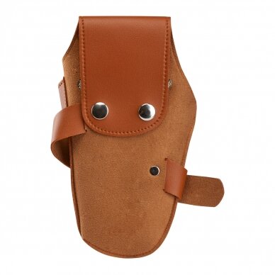 Holster case with belt for barber scissors T11, brown color 2