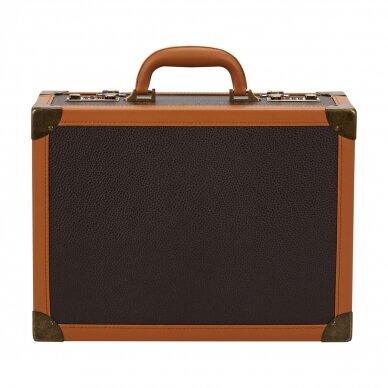 Hairdresser's and barber's suitcase for tools, brown color 1