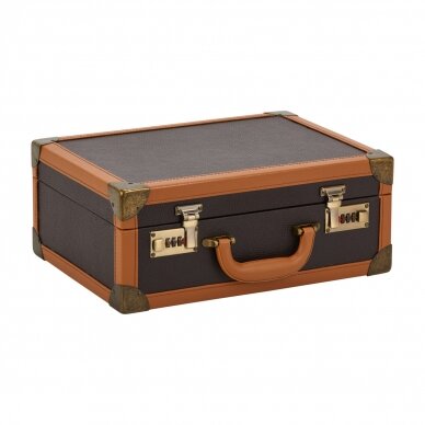 Hairdresser's and barber's suitcase for tools, brown color 2