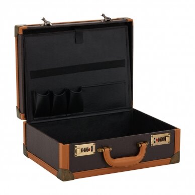 Hairdresser's and barber's suitcase for tools, brown color 3