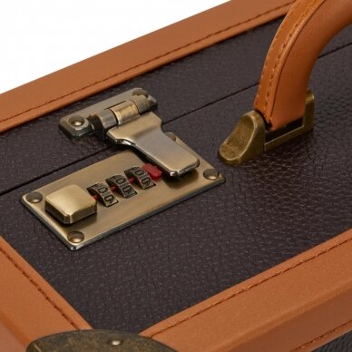 Hairdresser's and barber's suitcase for tools, brown color 10