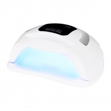 Professional UV/LED nail lamp for manicure GLOW S1 DUAL 168W, silver color