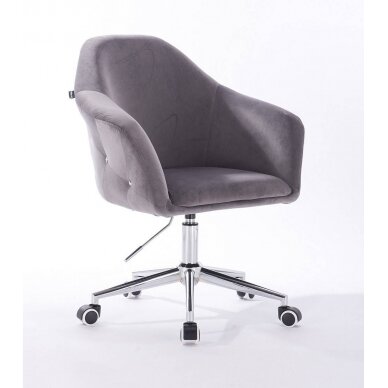 Beauty salons and beauticians stool HR547K, graphite velour